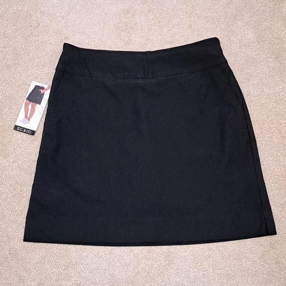 S.C.& Co. Pull On Skort Black Stretch Skirt Women's Various Sizes New! - Picture 5 of 12